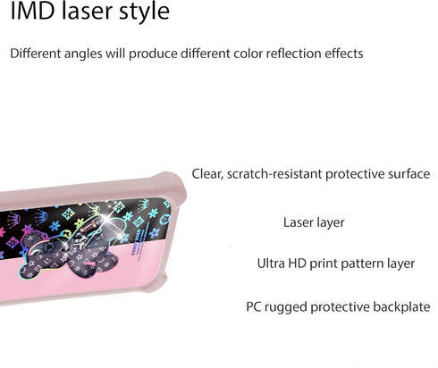 jioeuinly Case for Orbic Maui +Plus Rc545l, with Tempered Glass Screen Protector, Colorful Reflect Light (IMDF-JXX)