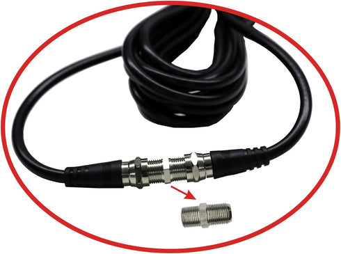 Chaowei Cable(15ft) Extension-15 TV Antenna Extension Coaxial with Coaxial Coupler,F Type Connector-Ideal for Digital
