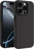 TENOC Phone Case Compatible with iPhone 16 Pro Max, Black Case Anti-Fingerprint Protective