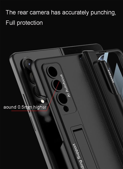 Compatible Case for Samsung Galaxy Z Fold 4 5G - 9H Screen Protector with Hinge Protection and Kickstand