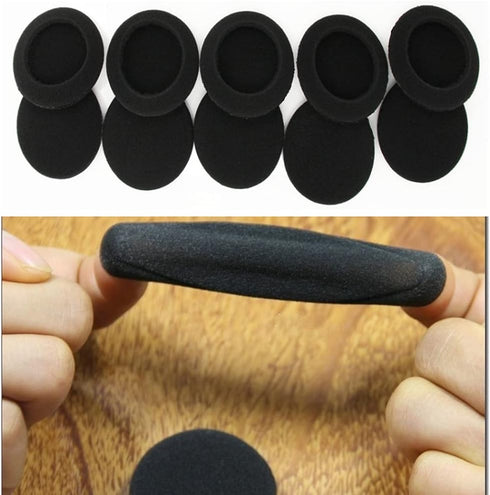 5 Pairs Replacement Foam Ear Pads for Philips SHB4000WT Headphones - Black Pillow Cushion Cover Cups Parts