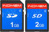 INDMEM SD Card 1GB + 2GB - Class 4 Flash Memory Card 2G SLC Standard Secure Digital Cards