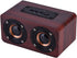 PUSOKEI Mini Bluetooth 4.2 Speaker, Wooden Stereo Loudspeakers, Portable Rechargeable Music Speakers with 3.5mm Input