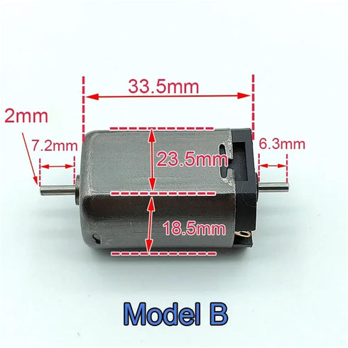 ManiCrown 1pc 5 DC12-24V 10000-20000RPM Pole Rotor Dual Shaft DC Motor High Speed Strong Magnetic Big Motor RC Toy