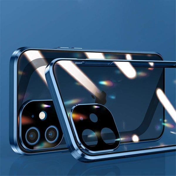 iPhone 12 Pro Max Case with Safety Lock & Strong Magnetic Adsorption, 360 Full Body Protection, Blue