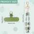 2 PCS Boho Macrame Phone Wrist Strap, Cute Cell Phone Lanyard with Tether Tab for Women Girls (White+Green)