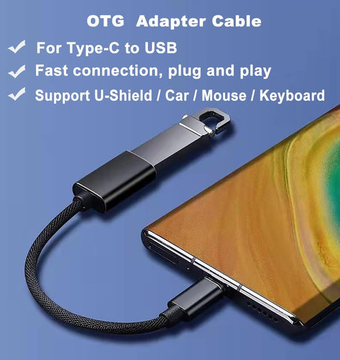 USB C to USB Adapter (2 Pack), Type C OTG Cable, USB A Adapter, Compatible with MacBook Pro/Air, Samsung Galaxy