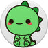 Kawaii Green Dino Cute Baby Dinosaur PopSockets Standard Grip