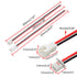 JST XH2.54 2Pin Micro Female and Male Connection Plug with Red Black Terminal Connector Wire Cable 200mm - (10 Pairs)