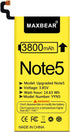 MAXBEAR Galaxy Note 5 Battery, Upgraded 3800mAh Li-Polymer Replacement Battery with Repair Tool Kit