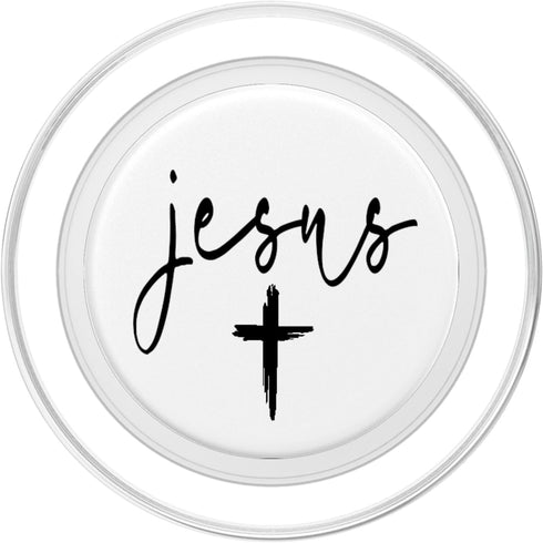 PopSockets PopGrip for MagSafe Jesus Cross Love Faith Easter Christmas Black Font White