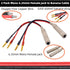 2-Packs 1/4 Inch TS Female to Banana Plug, 6.35mm Female Jack to Banana Plug Speaker, Flexible Silicone Audio Banana Plugs for Speaker Wire(6 inch)