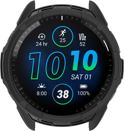 Compatible with Garmin Forerunner 965 Protective Case, Smartwatch PC Protective Cover Case Soft Shell Smartwatch Accessories