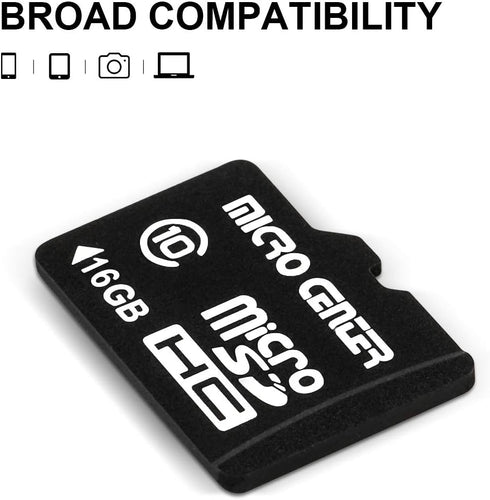 INLAND Micro Center 16GB Class 10 Micro SDHC Flash Memory Card with Adapter for Mobile Device Storage, Phone, Tablet,
