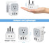 TESSAN South Africa Power Adapter, Type M Plug Adaptor with 4 American Outlets, 3 USB Charger (1 USB C Port)