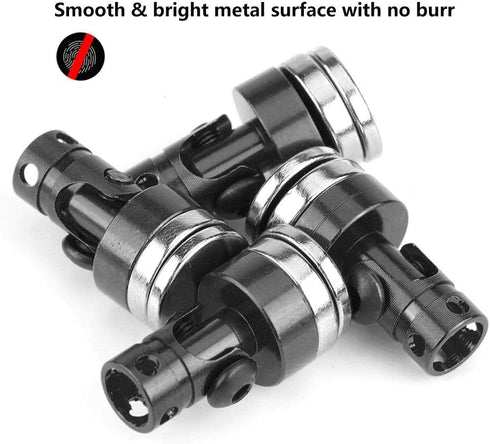 4Pcs SCX10 4WD 1:10 Dilwe Body Post Mount, Aluminum Magnetic Invisible Body Post Mount for RC Car(Black)