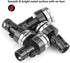 4Pcs SCX10 4WD 1:10 Dilwe Body Post Mount, Aluminum Magnetic Invisible Body Post Mount for RC Car(Black)
