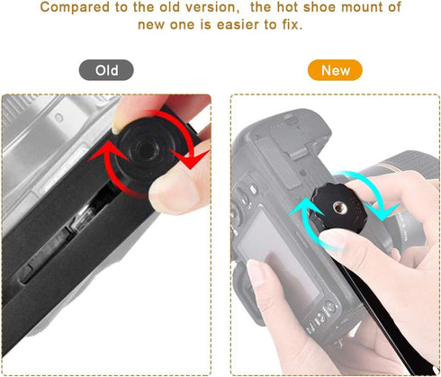 UTEBIT 8 inch Flash Bracket, Dual Camera Mount Extension Bar with 1/4 Screw Hot Shoe, Tripod Mount for DSLR, 2 Packs