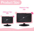 2 20''-29'' Remagr Pcs Kawaii Computer Monitor Cover with Cat Ear Design, Furry Cute Pink Monitor Dust Cover Protector