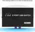 ASHATA USB 2.0 Peripheral Sharing Switch, 2/4 Port Manual Sharing Switch for PC Printer Scanner, Compatible with