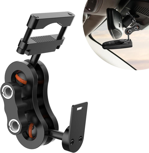Radar Detector Mount, Aluminum Rearview Mirror Rod Bracket for Cobra iRadar ESD SPX RAD 480i 450 380 7800BT