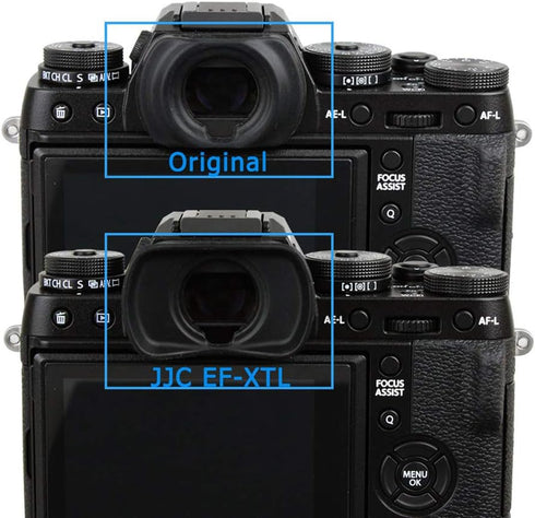 JJC EF-XTL Soft Silicone Eyecup for Fuji XT1 XT2 XT3 XT4 GFX-50S GFX100 X-H1, Compatible with Fujifilm