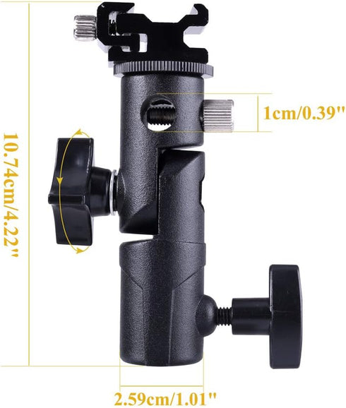 FOTYRIG Camera Speedlite Mount Flash Stand Bracket | Compatible with Nikon Pentax Olympus Nissin Flashes