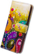 Colorful Dragonfly Wallet Leather Case for iPhone 11 with ID Credit Card Slot Holder and Kickstand