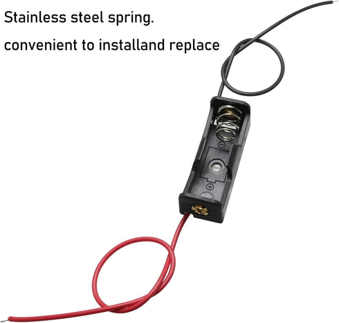 10PCS 12V 23A Battery Holder, Black Battery Case with Leads Wires