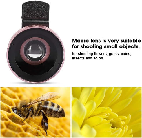 2 in 1 Phone Lens, 0.45X Super Wide Angle and Macro Clip On Lenses for Mobile Phones