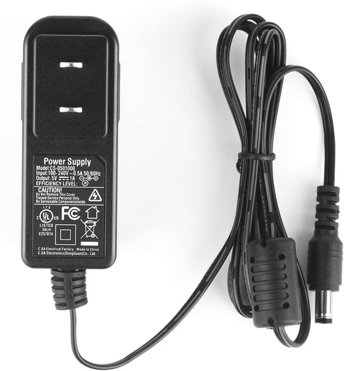 AC to DC 5V 1A Power Supply Adapter, Plug 5.5mm x 2.1mm