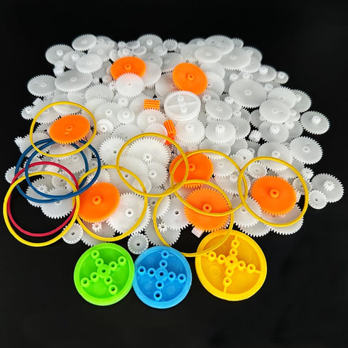Gracilaria 225PCS Set 0.5 (225) Plastic Gear Module Spindle Gear Single Gear Double Reduction Gear Belt Pulley Small