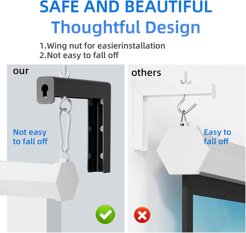 GZQIUYI 6 Inch 66lbs, Projector Screen Pull Down Mount Kit, Universal Projector Screen Ceiling & Wall Mount, Adjustable