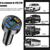 4 Ports USB Car Charger, 66W Super Fast Charging with QC 3.0, PD 20W, USB 2.4A Adapter, LED Voltmeter, Auto Cigarette