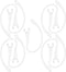 9 Pack Flexible Ear Hooks for Wireless Headset, Clear, Small Clamp Holder Clips, Replacement Ear Loops Earpiece