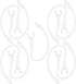 9 Pack Flexible Ear Hooks for Wireless Headset, Clear, Small Clamp Holder Clips, Replacement Ear Loops Earpiece