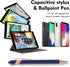 12 PCS 2-in-1 Stylus Retractable Ballpoint Pens, 1.0 mm Black Ink Metal Stylus for Touch Screens, Mixed Color