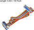 uxcell IDC Rainbow Wire Flat Ribbon Cable - DB15 Male to DB15 Female Connector, 2.54mm Pitch, 19.7inch Length