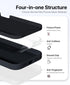 GOODVISH Silicone Case for iPhone 15 Pro, Enhanced Camera Protection, with 2 Screen Protectors, 6.1 inch, Black