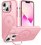 Magnetic iPhone 13 & 14 Case, Compatible with Magsafe, Built-in Stash Stand, Matte Scratch-Resistant Shockproof Cover