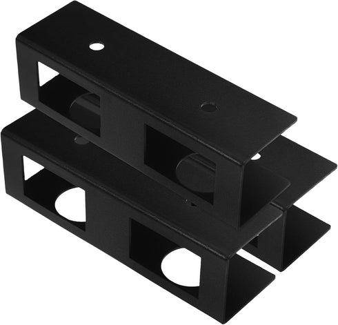 DOITOOL Desk Black Metal Laptop Holder Clamp with Keyboard Tray, Side Desk Storage
