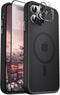 MOCCA iPhone 12 Pro Max Case, Slim Shockproof, Titanium Black, Compatible with MagSafe, includes Glass & Camera