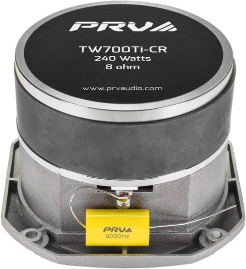 PRV AUDIO TW700Ti-CR Super Tweeter, 4" Titanium Bullet, 8 Ohm, 240 Watts, Single