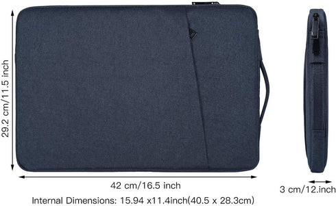 Waterproof Drawing Artists Tablet Sleeve Bag for Huion Inspiroy H1161, VEIKK A15, Compatible with Wacom Cintiq 13HD, Huion Inspiroy Q11K/ KAMVAS Pro 13 GT-133, Xp-Pen Artist 12 Case(Navy Blue) by CaseDeer