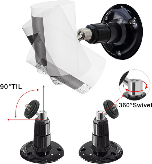 3 Pack BFYTN Wall Mount Compatible with Stick Up Cam Wired/Battery and Indoor Cam HD Security Camera,360 Degree Adjustable Mounting Bracket (Black)