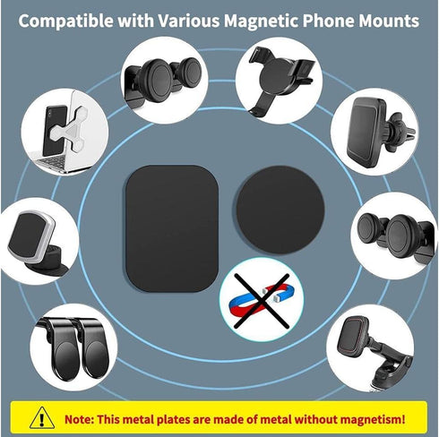 SALEX 1 inch Set 32 3M Cell Phone Metal Stickers for Magnetic Car Mount. Replacement of Mini Magnet Metal Plates. Black