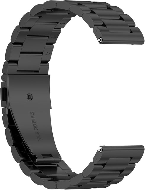 Smart Watch Bands Compatible with Amazfit Bip 5, Solid Stainless Steel Strap for Women Men, Metal Watch Link