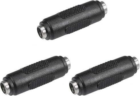uxcell 3Pcs DC Power Connector Adapter 5.5mmx2.1mm Female to Female Cable Jack Socket Converter for CCTV, Laptop,