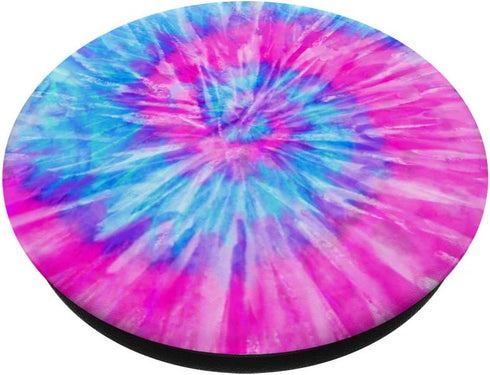 Bright Pink Turquoise Tie Dye Purple Swirl Hippie PopSockets PopGrip: Swappable Grip for Phones & Tablets