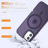 for iPhone 11 Case, Matte Magnetic Phone Case with 1 Screen Protector, Compatible with Magsafe, Translucent Frosted Slim Shockproof Protective Cover for iPhone 11 6.1 inch, Purple